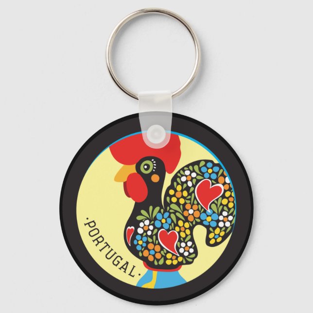 Famous Rooster of Barcelos Nr 06 Keychain (Front)