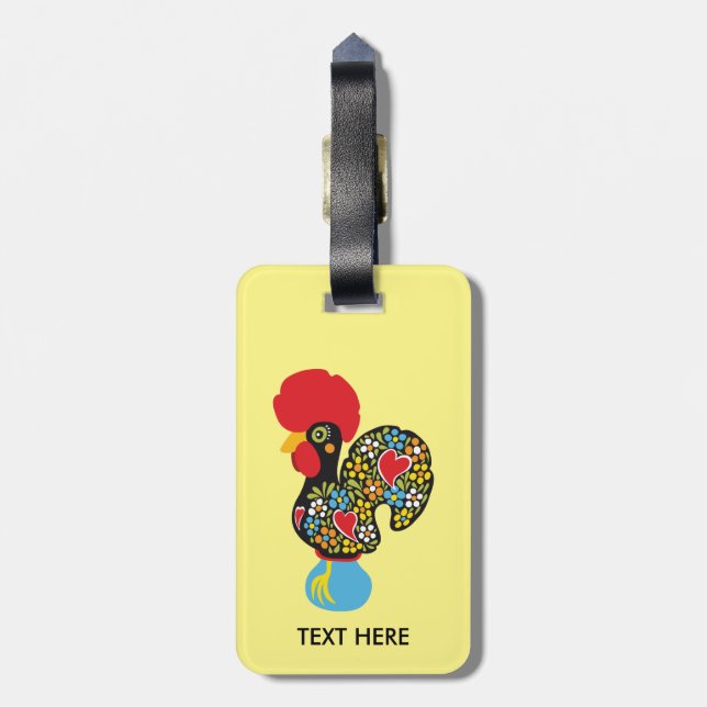 Famous Rooster of Barcelos Nr 06 Luggage Tag (Back Vertical)