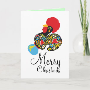 Famous Rooster of Barcelos Nr 06 Merry Christmas Holiday Card