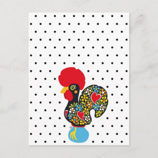 Famous Rooster of Barcelos Nr 06 - Polka Dots Postcard
