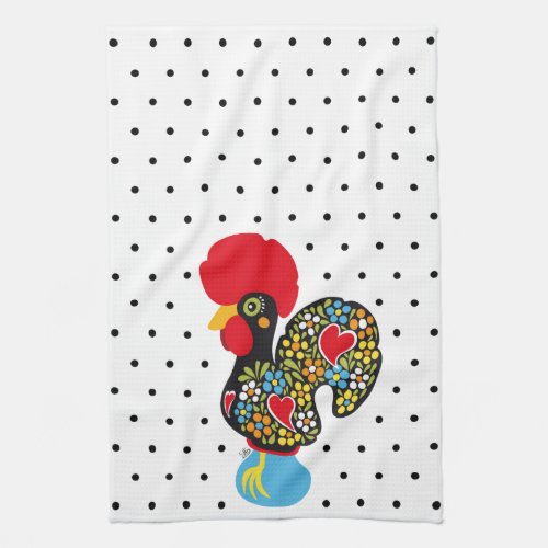 Famous Rooster of Barcelos Nr 06 _ Polka Dots Towel