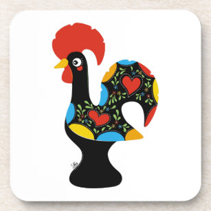 Famous Rooster of Barcelos Nr 09 Beverage Coaster