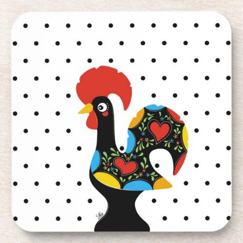 Famous Rooster of Barcelos Nr 09 _ Polka Dots Coaster