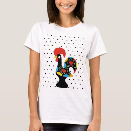 Famous Rooster of Barcelos Nr 09 _ Polka Dots T_Shirt