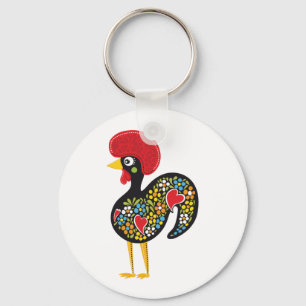 Famous Rooster of Barcelos Portugal Nr. 07 Keychain