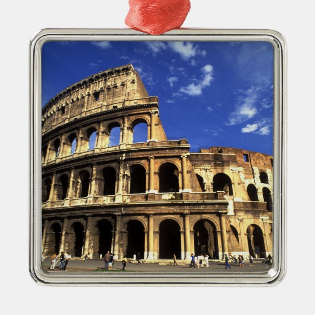Famous ruins of the Coliseum in Rome Italy Metal Ornament (Front)