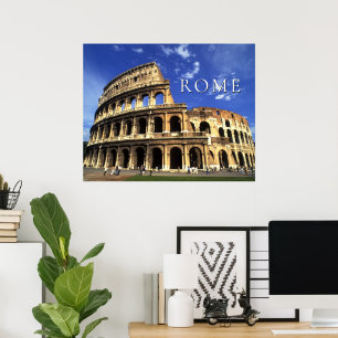 Famous Ruins of the Coliseum Rome Italy Poster