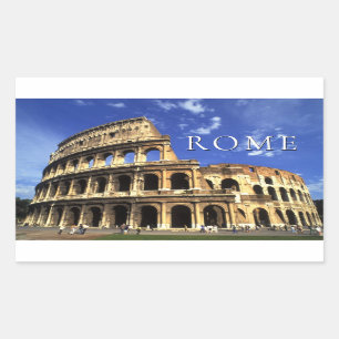 Famous Ruins of the Coliseum   Rome Italy Rectangular Sticker