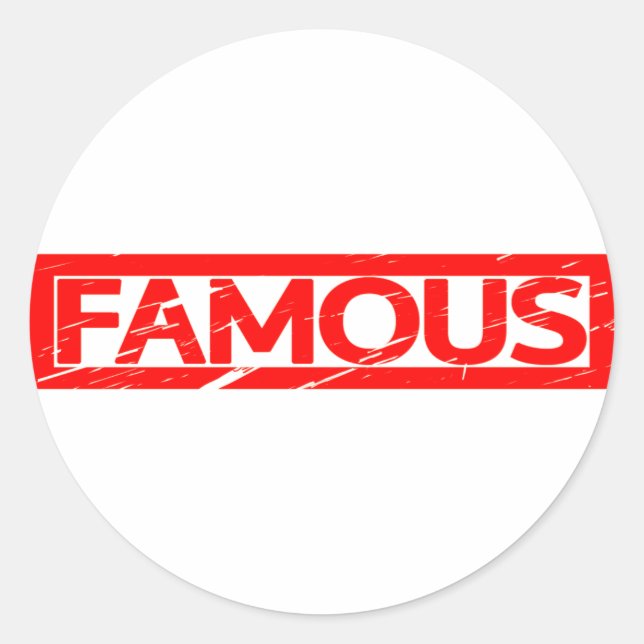 Famous Stamp Classic Round Sticker (Front)