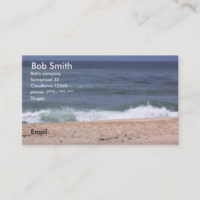 Famous Sunset Beach Oahu Hawaii Business Card (Front)