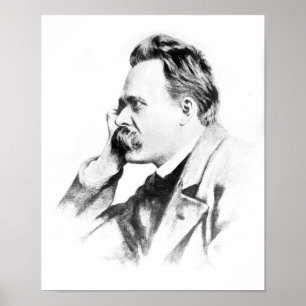famous thinker: Friedrich Nietzsche Poster