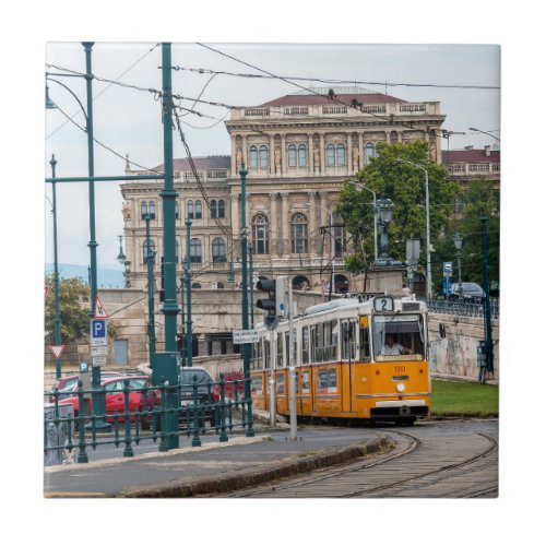 Famous Tramway two in Budapest Hungary Ceramic Tile