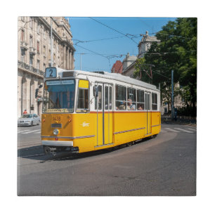 Famous Tramway two in Budapest, Hungary Ceramic Tile