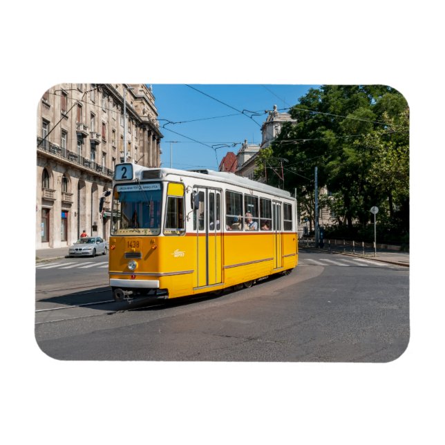 Famous Tramway two in Budapest, Hungary Magnet (Horizontal)