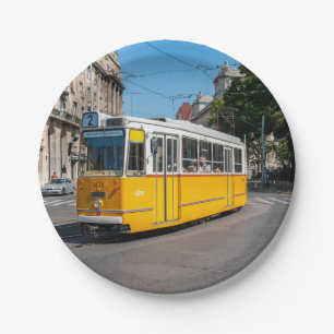 Famous Tramway two in Budapest, Hungary Paper Plates
