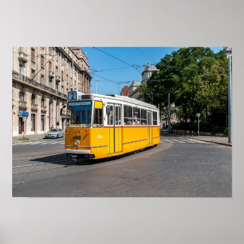 Famous Tramway two in Budapest Hungary Poster