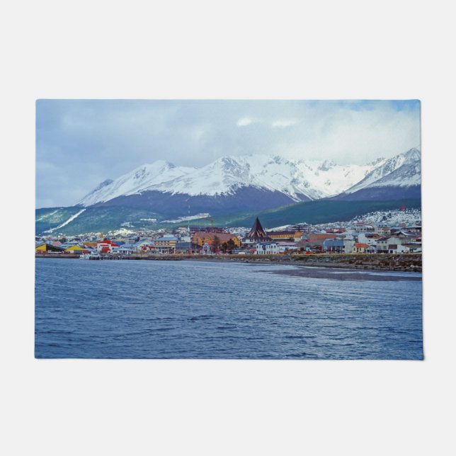 Famous Ushuaia - Tierra del Fuego, Argentina Doormat (Front)