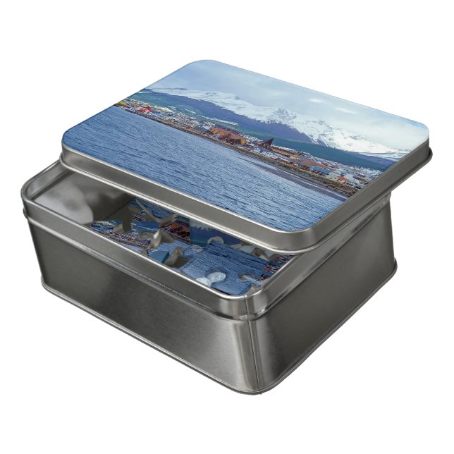 Famous Ushuaia - Tierra del Fuego, Argentina Jigsaw Puzzle (Lid Open)
