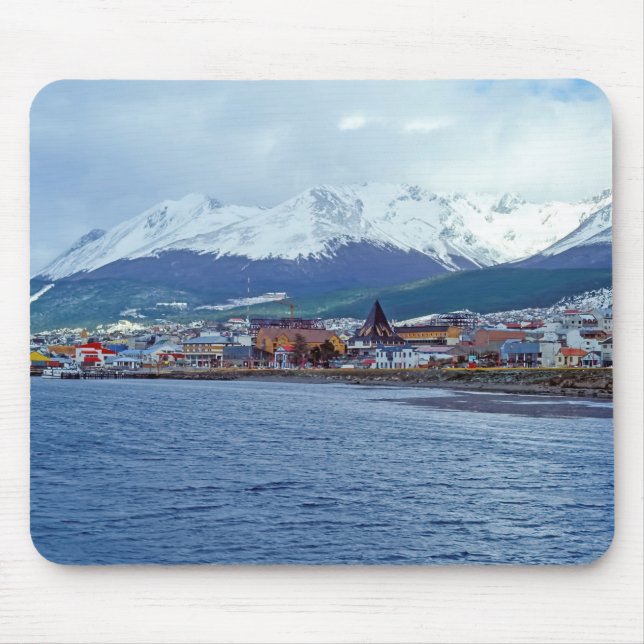 Famous Ushuaia - Tierra del Fuego, Argentina Mouse Pad (Front)