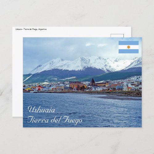 Famous Ushuaia _ Tierra del Fuego Argentina Postcard