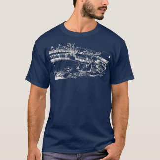 Famous Vintage Fine Art Kameido Snow by Hiroshige T-Shirt