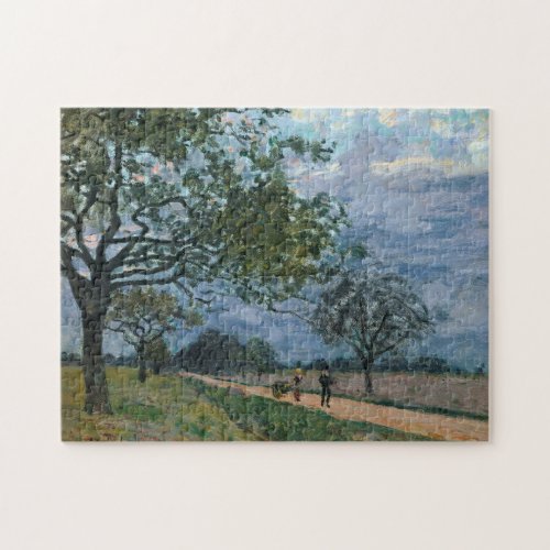 Famous Visual Arts Alfred Sisley the Road from Ver Jigsaw Puzzle