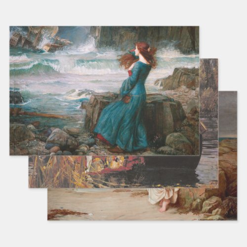 FAMOUS WATERHOUSE HEAVY WEIGHT DECOUPAGE PRINTS WRAPPING PAPER SHEETS