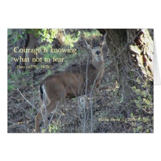 Famous Words: Courage - Deer Greeting Card