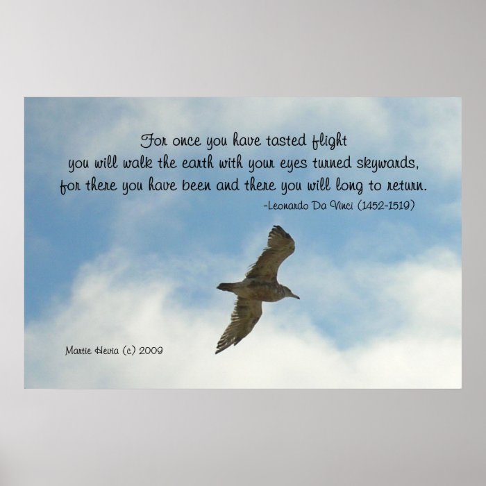 Famous Words Flight   Seagull   Poster