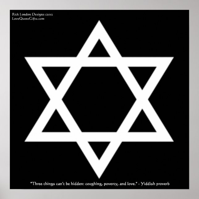 Famous Yiddish Quote Regarding Love Poster by Rick (Front)