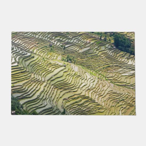 Famous yuanyang Rice Terraces _ Yunnan China Doormat