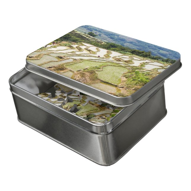 Famous yuanyang Rice Terraces - Yunnan, China Jigsaw Puzzle (Lid Open)