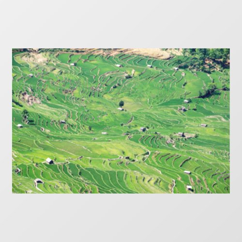 Famous yuanyang Rice Terraces _ Yunnan China Window Cling