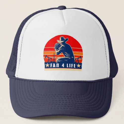 Fan 4 life Texas baseball  Trucker Hat