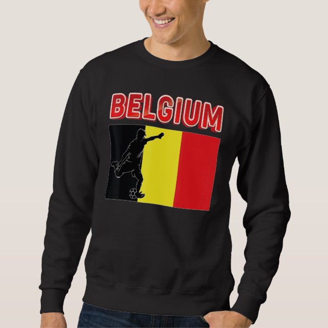 Fan Belgium National Team World Football Soccer Ch Sweatshirt (Front)