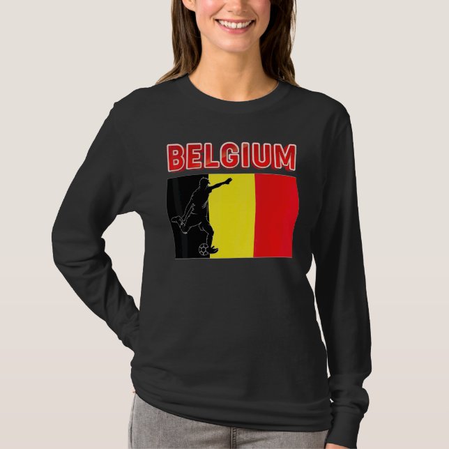 Fan Belgium National Team World Football Soccer Ch T-Shirt (Front)