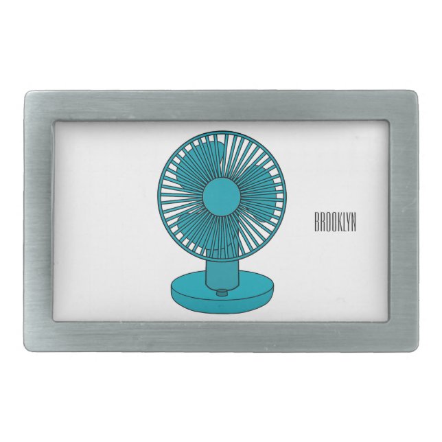 Fan cartoon illustration  belt buckle (Front)