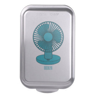 Fan cartoon illustration  cake pan