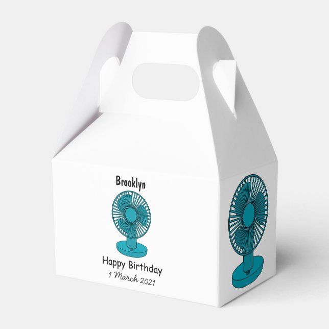 Fan cartoon illustration favor boxes (Front Side)