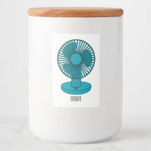 Fan cartoon illustration  food label