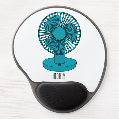 Fan cartoon illustration  gel mouse pad