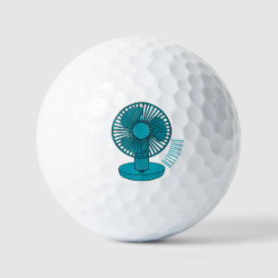 Fan cartoon illustration golf balls