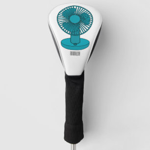 Fan cartoon illustration golf head cover