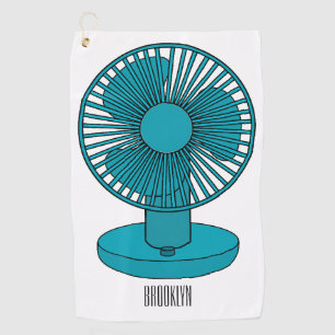 Fan cartoon illustration  golf towel