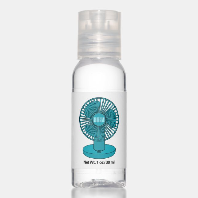 Fan cartoon illustration  hand sanitizer (Front)