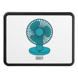 Fan cartoon illustration  hitch cover