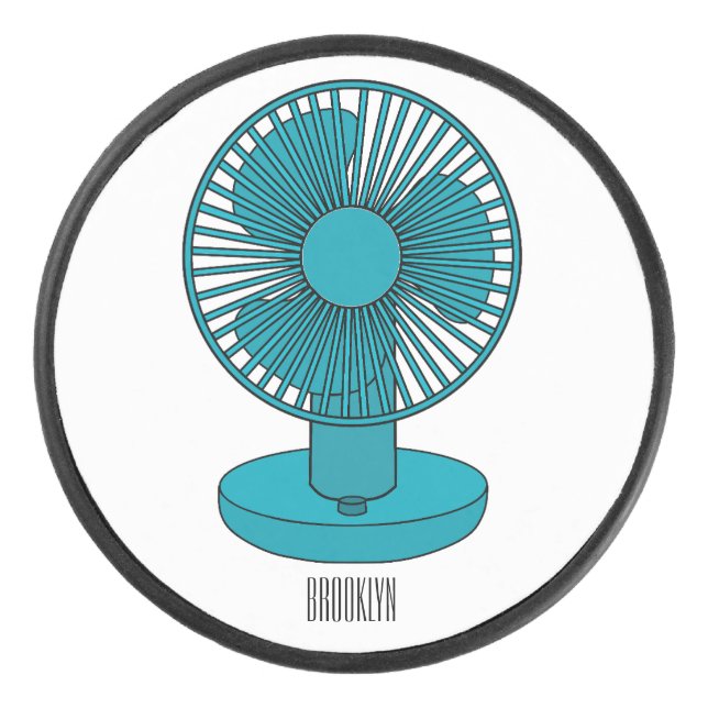 Fan cartoon illustration  hockey puck (Front)