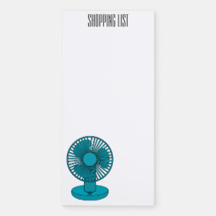 Fan cartoon illustration magnetic notepad
