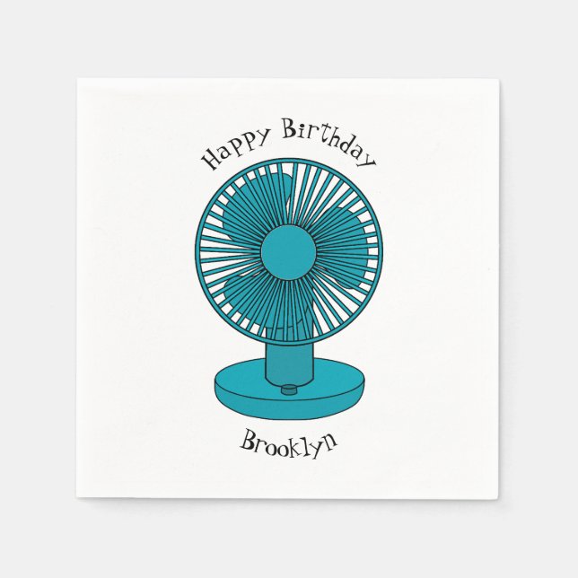 Fan cartoon illustration napkins (Front)