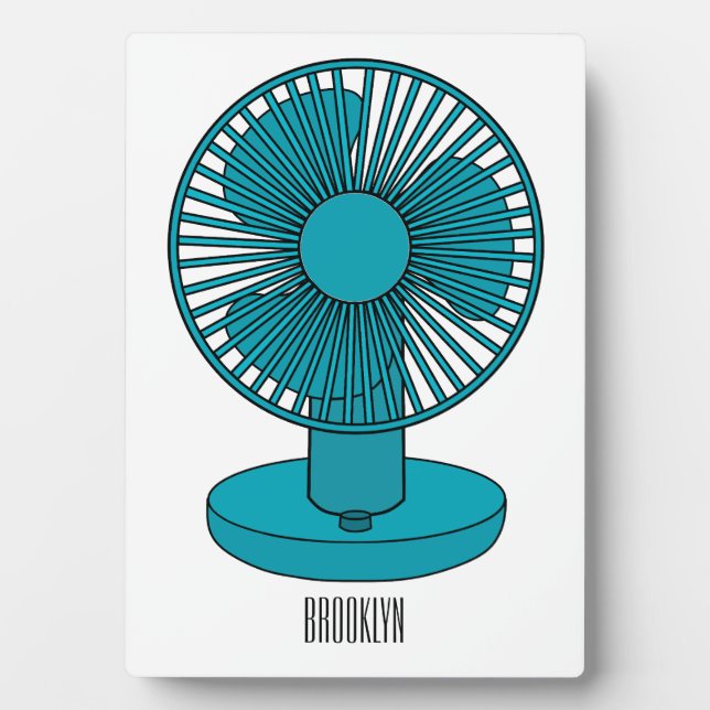 Fan cartoon illustration  plaque (Front)